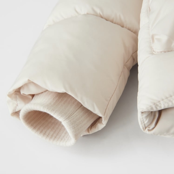 Zara Quilted Jacket with Contrast Faux Fur Detail - Picture 5 of 6